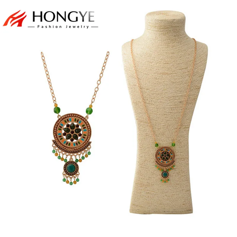 Новое поступление Для женщин золото Цвет multi смолы Бусины кулон длинной цепи