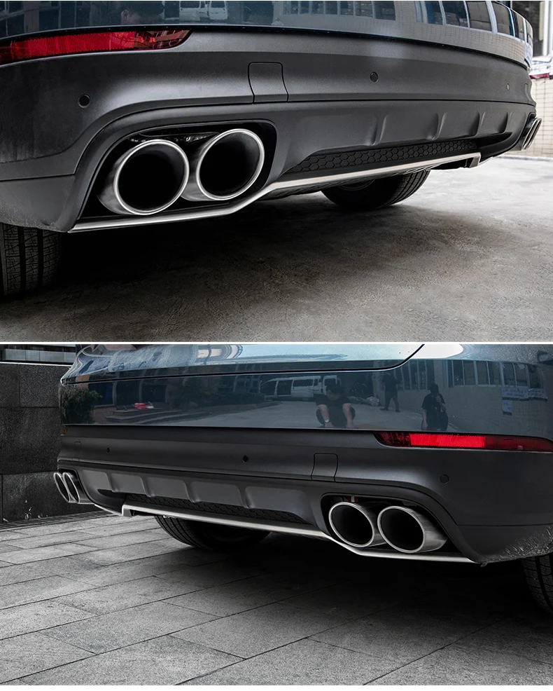 For Porsche Cayenne 2018 2019 2020 Front + Rear Bumper Diffuser Stainless steel Bumpers Guard skid plate car accessories | Автомобили и