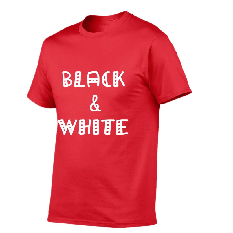 2018 Summer Black&ampwhite Men's T Shirt Casual Short Sleeve Mens Clothing Trend Loose Hip-Hop Top Tees European |