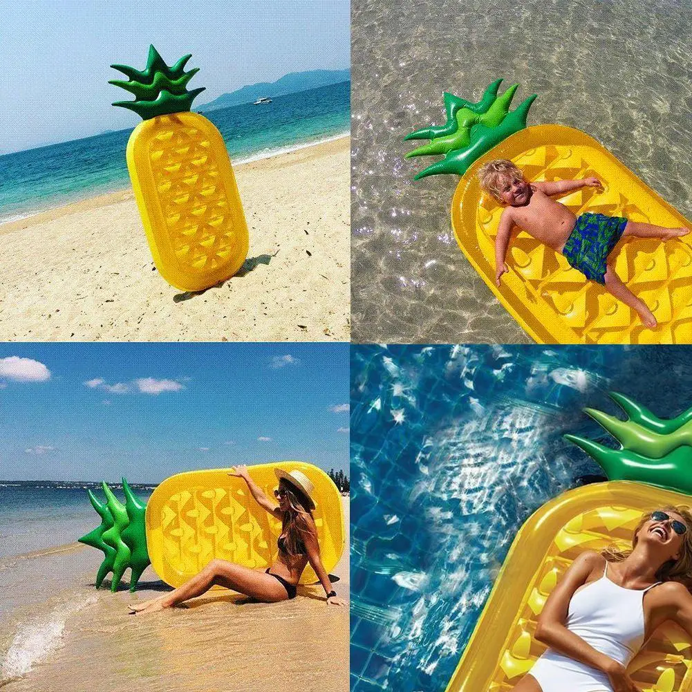 Mounchain Inflatable Lake River Water Float Giant Tropical Pineapple Raft Lounge Chair for Swimming Pool | Спорт и развлечения