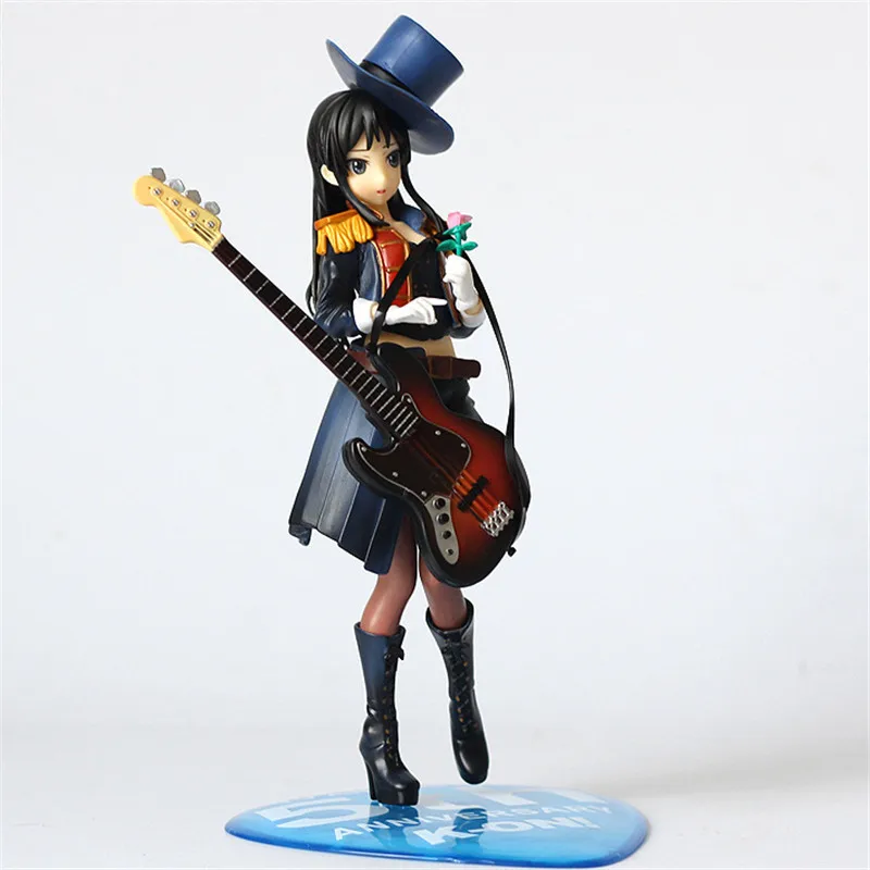 22 см аниме K ON! Фигурки Akiyama Mio ПВХ Коллекционная модель игрушки для Рождественский