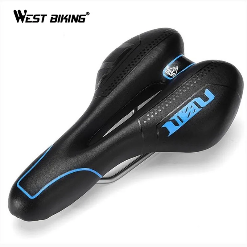 WEST BIKING велосипедное седло, мягкое, удобное, мягкое, дышащее, силикагель, подушка для горной дороги, велосипедное седло, нескользящее, Велосипедное Сиденье
