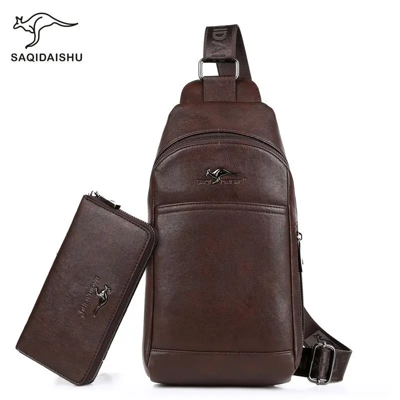 supreme bag umka men's bag over the shoulder USB men's waist bag Water Repellent Travel Messenger Bag pentacle handbag Male pack - Цвет: F