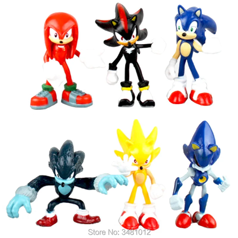 Sonic Boom Amy Rose палочки хвосты оборотень ПВХ Фигурки кастет Доктор Эггман Аниме ПОП куколки статуэтки детские игрушки для детей