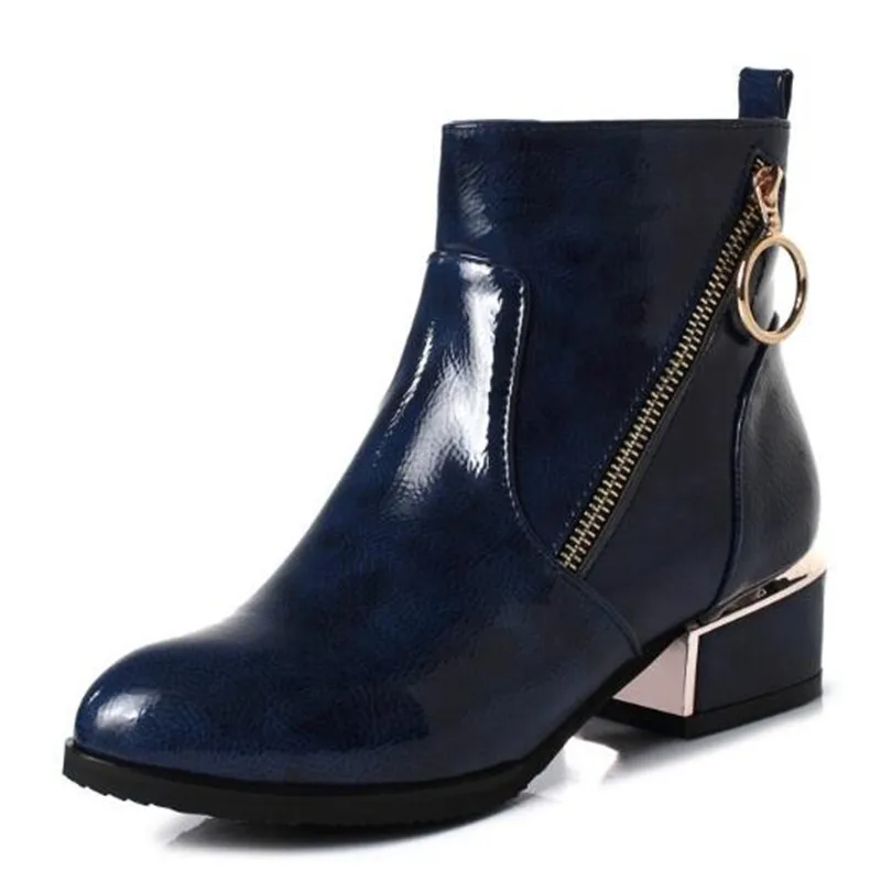 Women Boots Autumn and winter New style fashion British style Short boots Side zipper Cashmere Keep warm Winter boots size 34-43