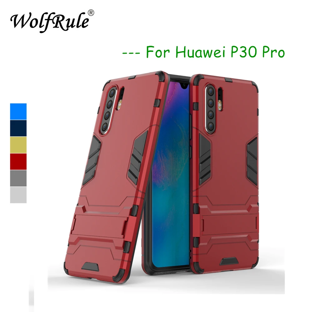 Чехол для Huawei P30 Pro чехол мягкий силиконовый + пластиковый с откидной подставкой VOG