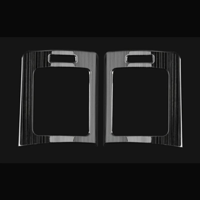 

Interior Car Side Air Conditioning Outlet Cover Brushed Black Stainless Steel Decoation Trim 2pcs for Subaru Forester 2013-2018