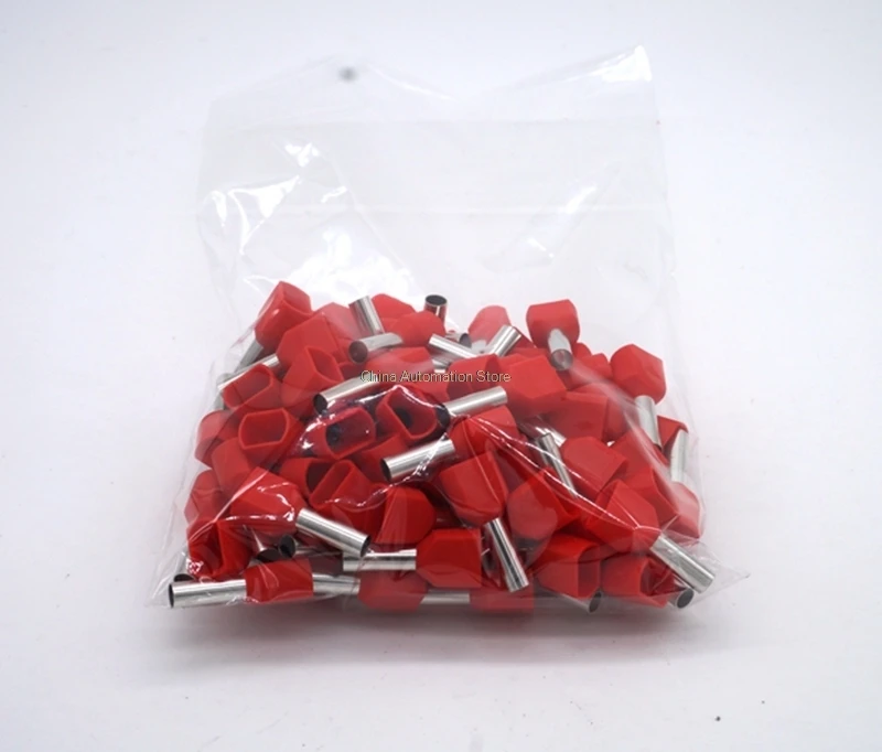 50 шт. типа двойной трубы изолированные холодно-пресс терминал конца иглы