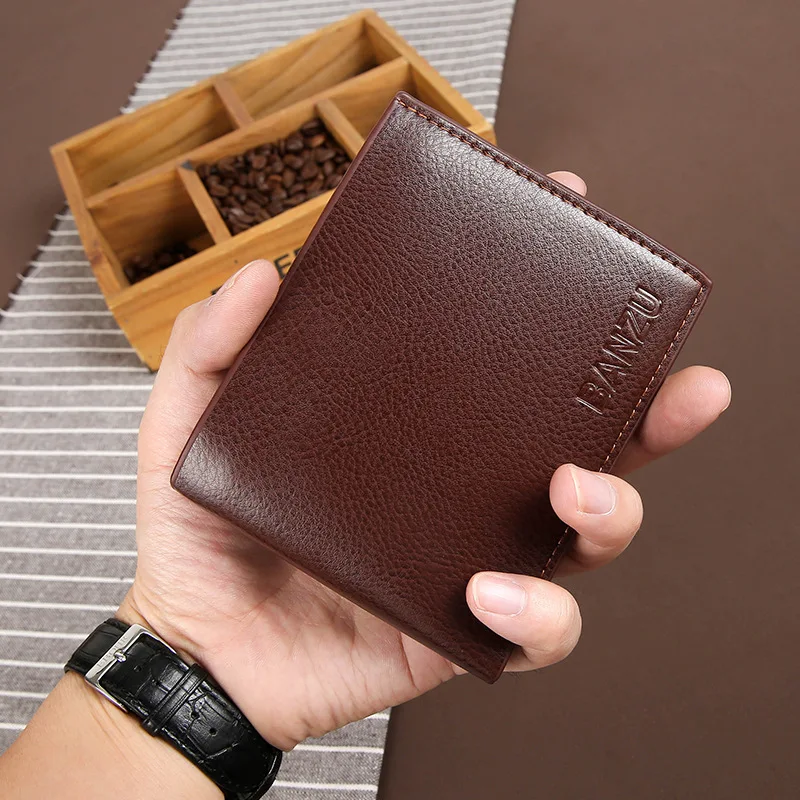Новый кожаный мужской кошелек ручная сумка складной нулевой сумка|men's leather