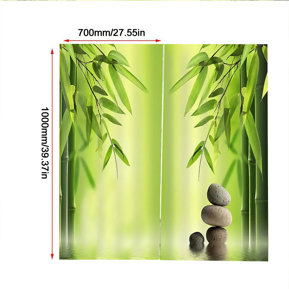 Bamboo leaf bluestone домашняя занавеска черный Шелковый оттенок ткань с принтом украшения дома спальни 3d шторы