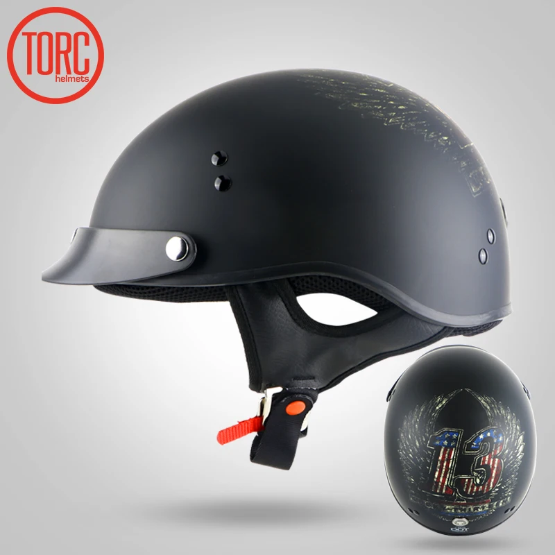 TORC T55 летний мотоциклетный шлем без козырька, реактивный ретро мотоцикл мотокросса половина шлем, пилот скутер шлем точка