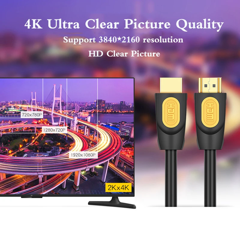 HDMI кабель к 2 0 Jack Переключатель 4 K 3D Аудио Видео позолоченный удлинитель для ТВ