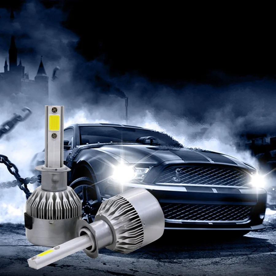 H4 Hi/короче спереди и длиннее сзади) H7 H8 H9 H11 H3 3800LM 72 W фары для 9005 HB3 9006 HB4 880 cob led