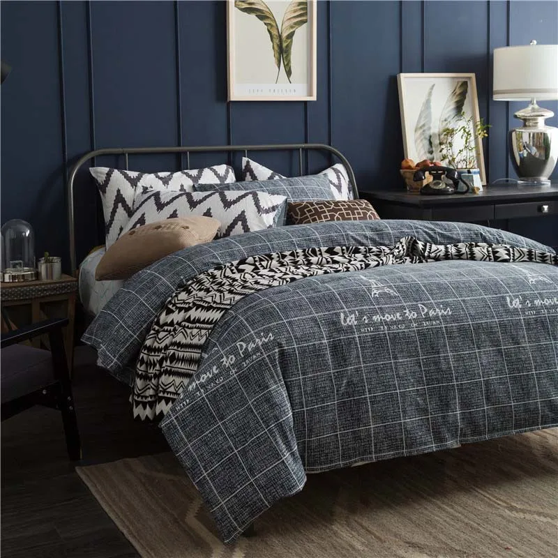 Комплект постельного белья из 2018 хлопка в скандинавском стиле 4 предмета | Дом и