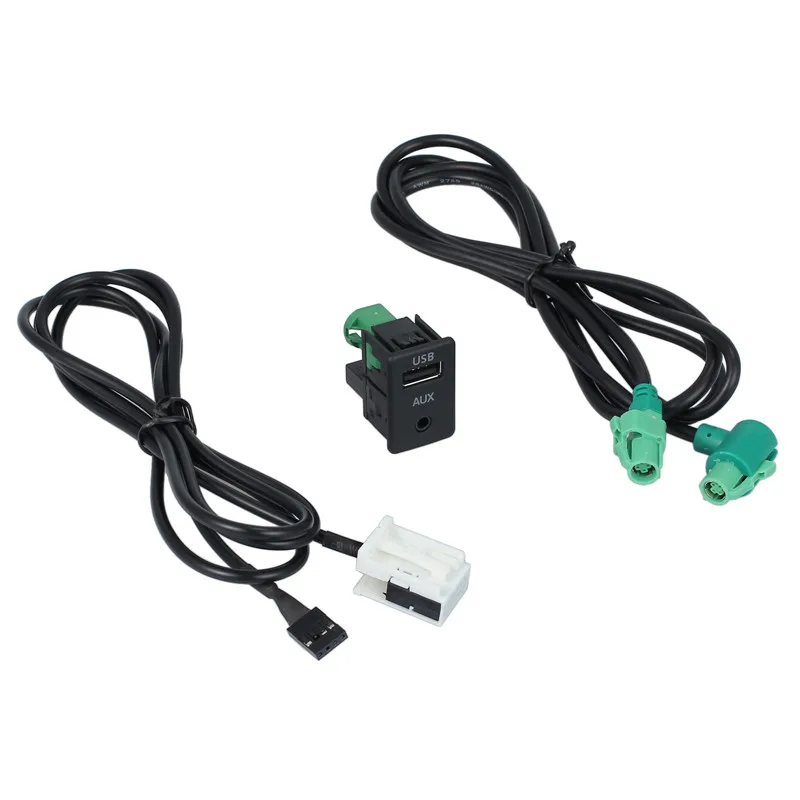 Jutech USB Aux переключатель + провод кабель адаптер для BMW 3 5 серии E87 E90 E91 E92 X5 X6 AC516 мм