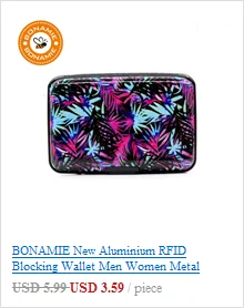 BONAMIE кошка шаблон Красота Девушка металлический держатель для карт случае леди водонепроницаемый алюминиевый кошелёк карты случае RFID банк держатель кредитной ID карты
