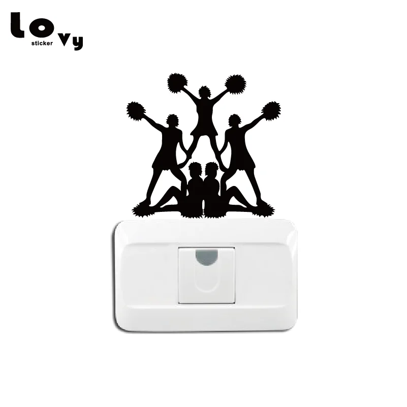 Черлидинг горячие сексуальные девушки спорт виниловый стикер для переключателя