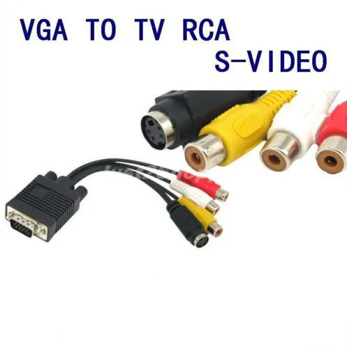 Композитный кабель-Переходник VGA SVGA на 3 RCA S-Video для ТВ ЖК ноутбука ПК | Компьютеры и