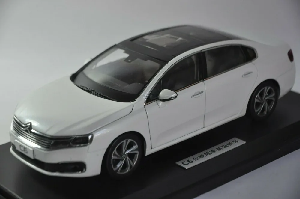 1:18 литья под давлением модель для Citroen C6 Белый Седан сплав игрушечный автомобиль миниатюрная коллекция подарок c-quatre