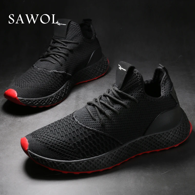Men Casual Shoes Sneakers Brand Male Mesh Flats High Quality Breathable Slip On Loafers Spring Autumn Sawol | Обувь