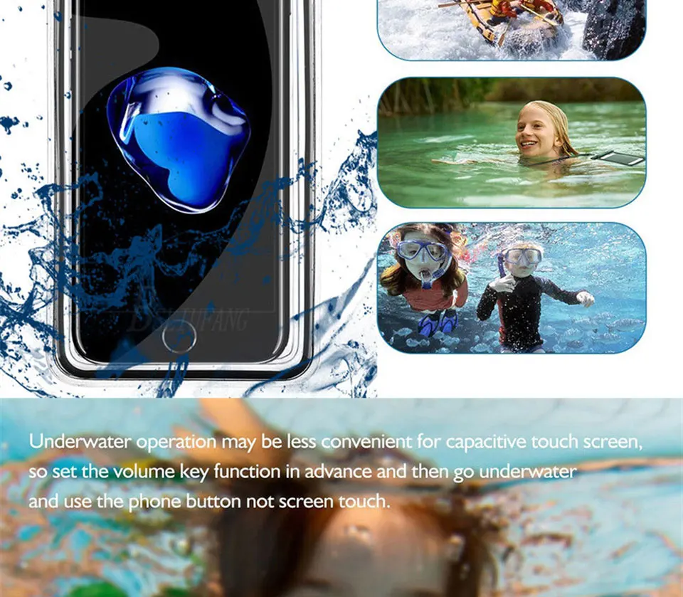 Водонепроницаемый чехол для смартфона, чехол для телефона, сумка для iPhone XR X 8, huawei, Xiaomi, универсальный, ПВХ, герметичный, подводный, чехол для телефона