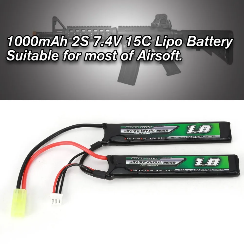Airtonk power 7 4 V 1000 mAh 15C 2 S Lipo батарея мини пробка из Тамия перезаряжаемая с двумя