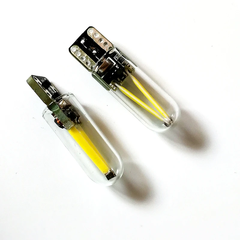 Светодиодные лампы YSY 200 шт./лот T10 W5W Led 192 168 Cob автомобильные с филаментом