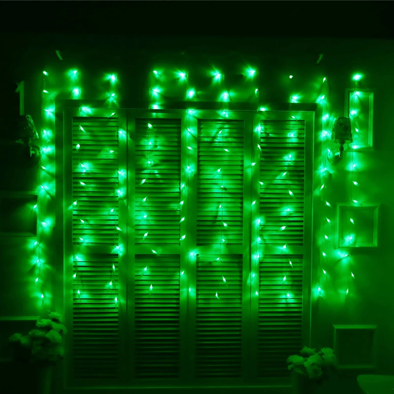 JULELYS Willow Garland, светодиодный оконный занавес, праздничный декоративный светодиодный светильник, Рождественские огни, наружное украшение для сада, заднего двора