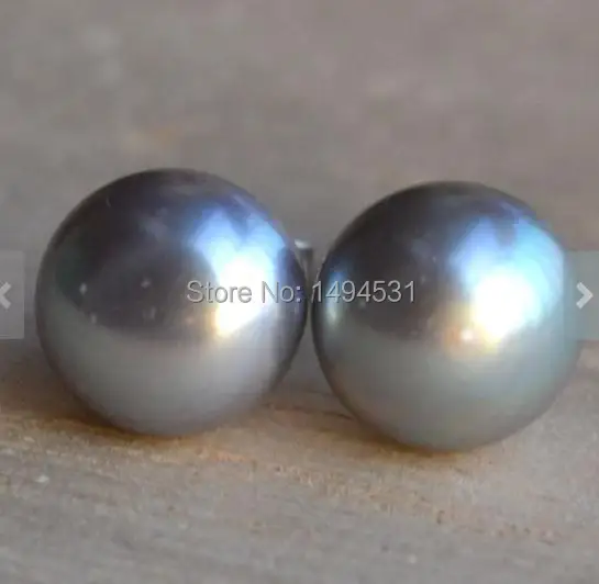 Wholesale Pearl Jewelry AAA 8MM Natural Freshwater Earrings Gray Color Stud Earring Sterling Silvers Post Jewelry. | Украшения и