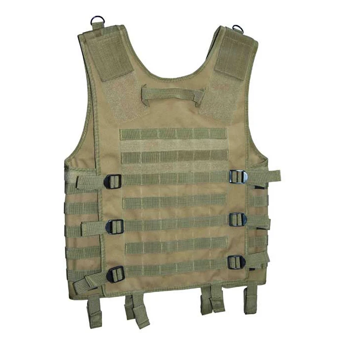 Тактический модульный жилет MOLLE с дышащей сеткой, Регулируемый Открытый Жилет Molle для CS Wargame, охотничье снаряжение - Цвет: Tan