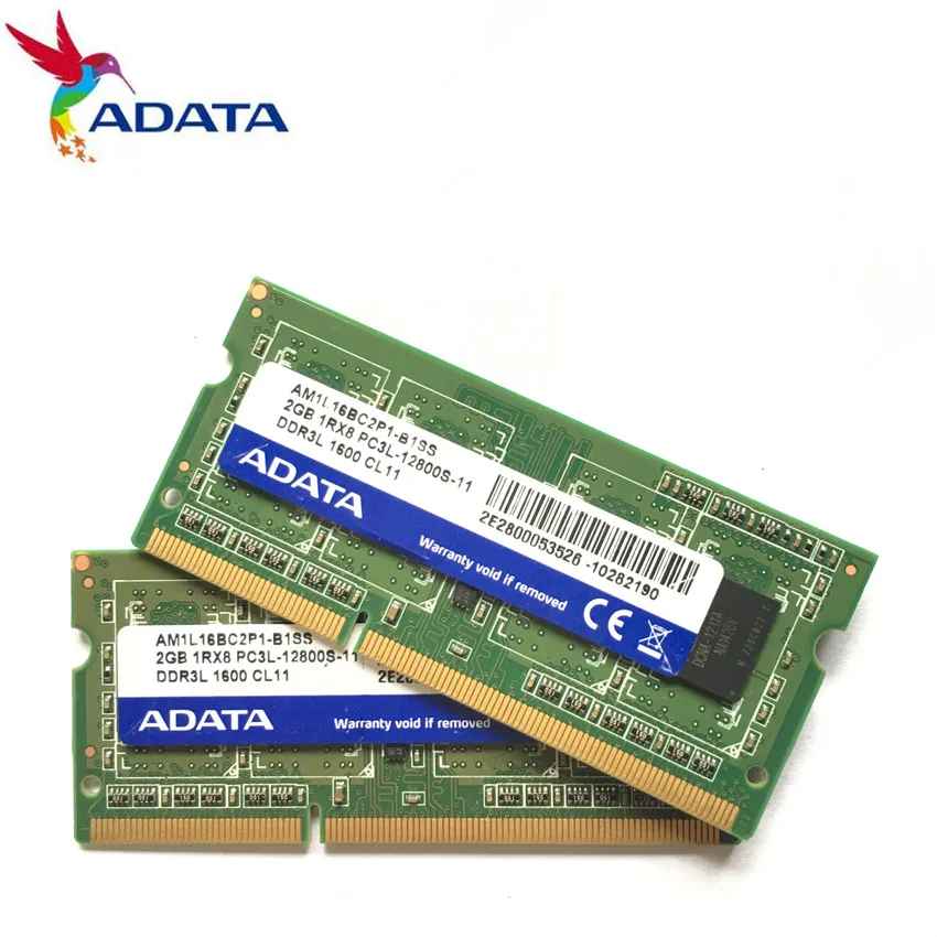 AData 4G 2G 1G PC3L PC3 10600S 12800S DDR3 1333 1600 МГц 4 Гб 2 1 ГБ модуль памяти ноутбука ОЗУ