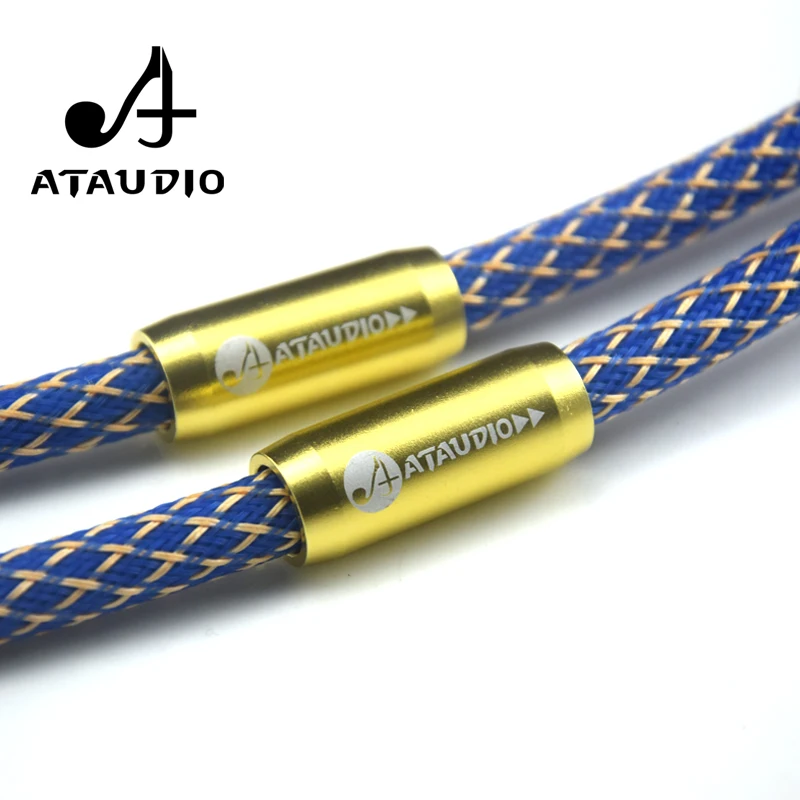 Аудиокабель ATAUDIO с посеребренным покрытием Hi Fi RCA двойное экранирование высокое