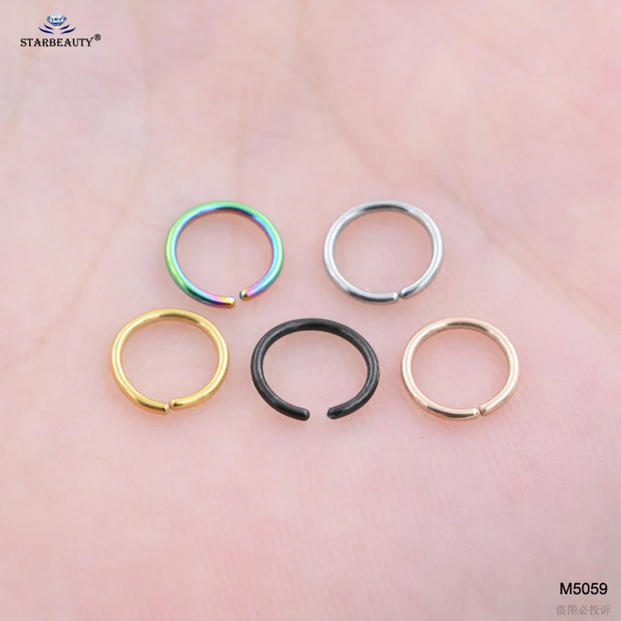 Starbeauty, 8 шт./партия, Крутое титановое поддельное кольцо для носа и уха, манжета, серьги в виде листьев, поддельные пирсинг, Oreja Helix, пирсинг, кольцо с искусственными губами