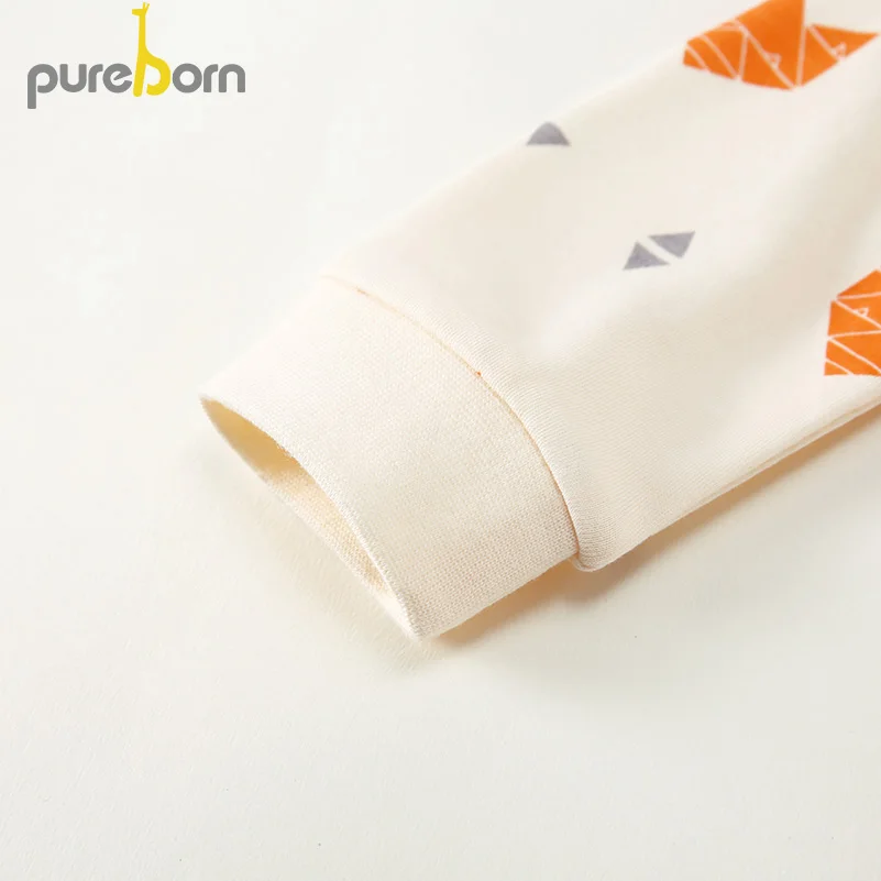 Pureborn/детская одежда унисекс; Детские гольфы для девочек с рисунком лисы; гольфы для маленьких мальчиков с длинными рукавами; одежда для сна и игр