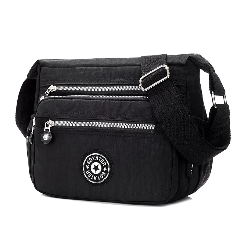 

Сумка через плечо женская нейлоновая, однотонная, водонепроницаемая