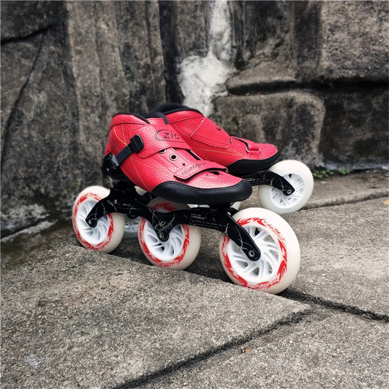 Кроссовки из углеродного волокна для скоростных коньков 3*125 мм 125 85A F1 PU|speed skate