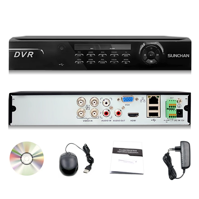 SUNCHAN CCTV DVR 4ch 2.0MP H.264 1080 P AHD NVR цифрового видео Регистраторы HDMI Выход Поддержка