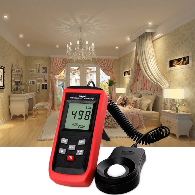 

Light Meter for Lux Meter Digital Illuminance Light Meter Handheld Ambient Temperature Measurer with Range up to 200,000