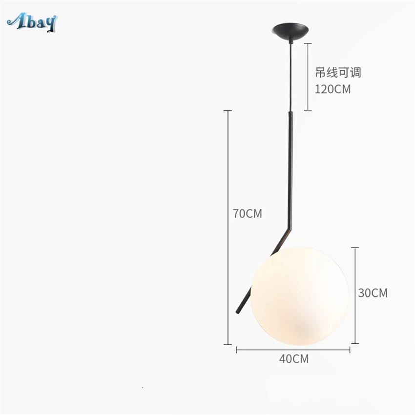 Nordic glass globe Gold Pendant Lights Modern Bedroom Living Room Bedside hanging lamp Restaurant loft decor lighting Fixtures | Лампы и