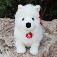 1128cm cute lifelike samoyed dog stuffed toy soft white dogs puppy plush animals toys birthday christmas gifts