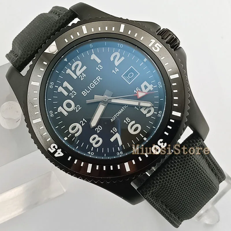 

44 мм керамический ободок с арабскими цифрами автоматический Montre Sport Relogio Masculino браслет Marque Luxe Hommes Horloge керамический черный