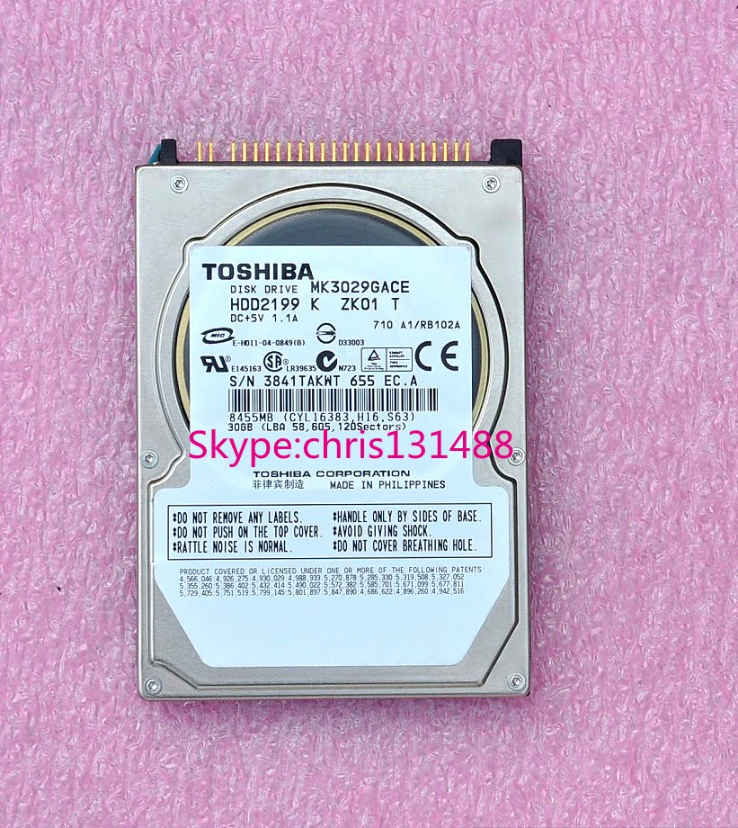 Диск MK3029GAC жесткий диск 30 Гб HDD2198 DC + 5 В 8455 а 407 МБ для Peugeot chrysler HDD alpine Автомобильная