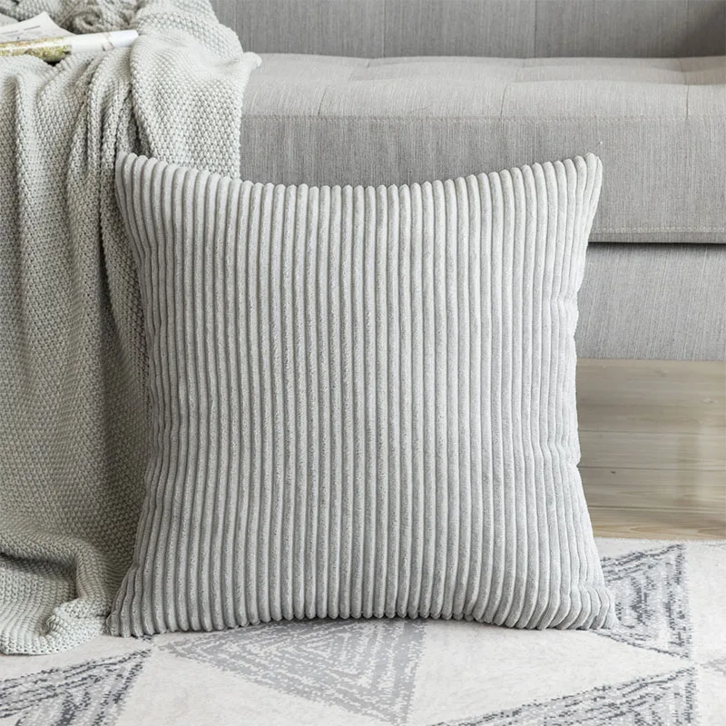 Light Gray 1 шт. вельветовые мягкие однотонные декоративные Квадратные наволочки для подушек, Набор наволочек, наволочки для дивана, спальни, автомобиля - Цвет: Light Gray