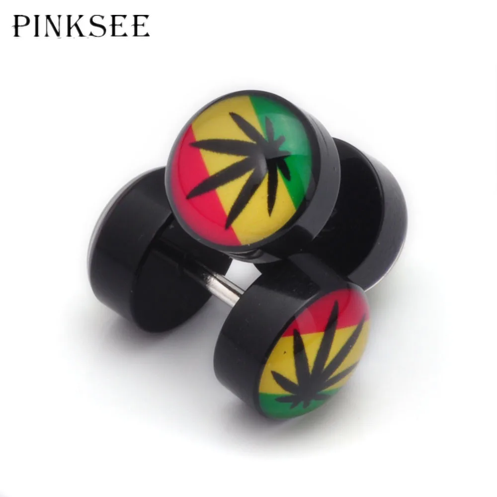 PINKSEE 1 пара панк Акриловые Черные Поддельные женские мужские Плаги для ушей