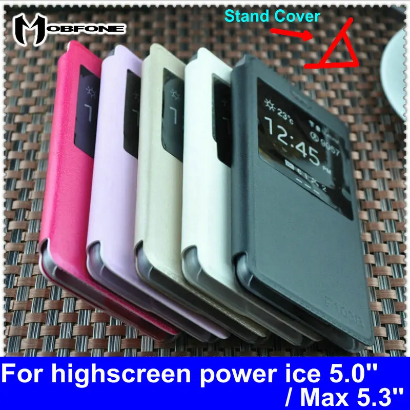 Роскошный кожаный чехол Mobfone Window для highscreen power ice Max 5 3 ''с откидной крышкой 0''
