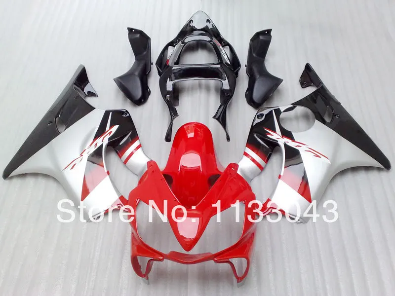

100%Fit+ fairing kits for Honda CBR600 F4i 01 02 03 CBR600 01 02 03 CBR600 F4i 2001 2002 2003 fairings Red silver black #PP00A