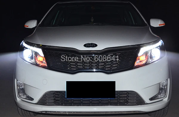 Для KIA RIO K2 светодиодный фара ангельские глазки объектив проектора 2011 2012 года
