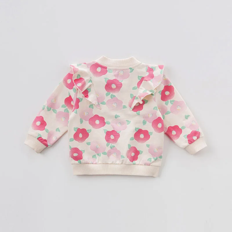 DBJ7699 dave bella spring baby girls fashion coat kids floral clothes children high quality lovely | Детская одежда и обувь