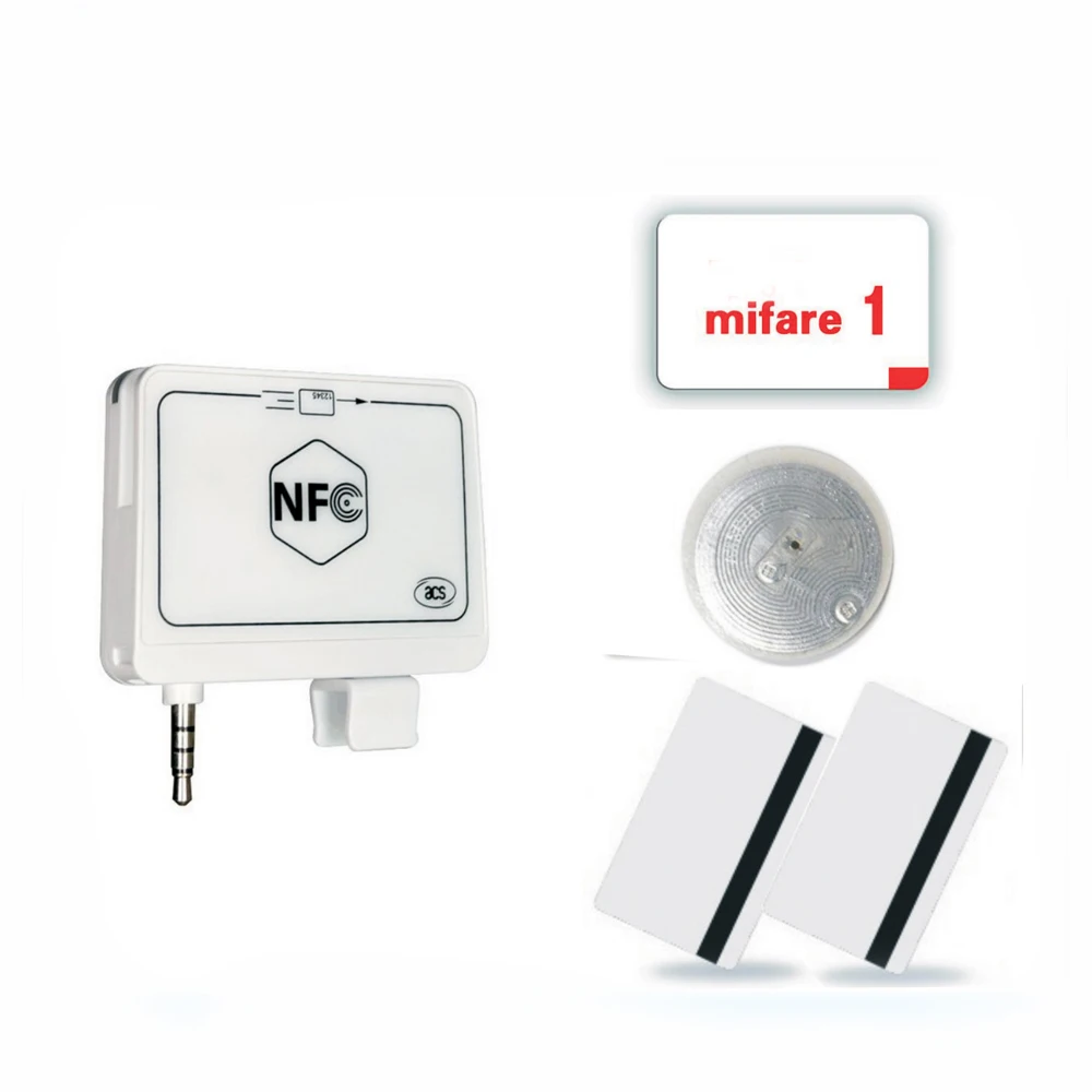

ACR35 NFC устройство для чтения карт untuk ponsel algoritma dan DUKPT kunci system + SDK на английском языке