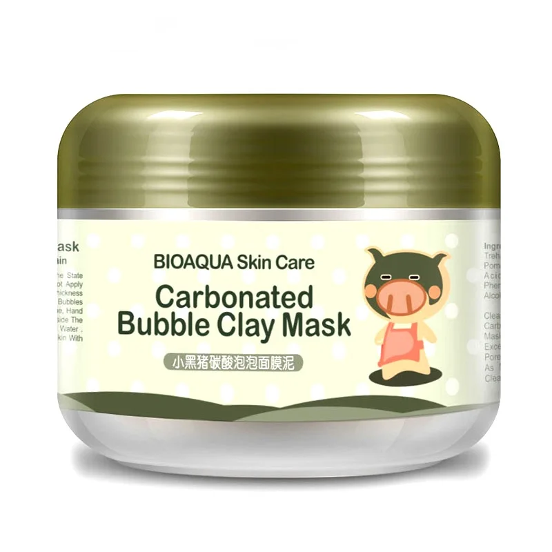 Горячая черная маска Milky Piggy газированная маска из пузырьковой глины 100 г удаление черных точек от акне Очищающая поры уход за лицом маска для сна